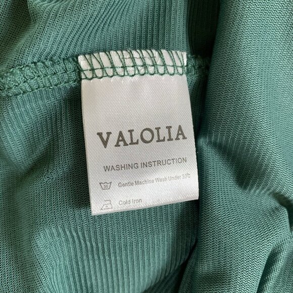 Valolia Green Boho Tunic Top Long Sleeve Floral Flowy Artsy Stretch XXL - Picture 5 of 6